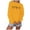 Yellow, variant on Pullover Sweatshirts for Women Trendy Winter Fall Relaxed Fit Crew Neck Long Sleeve Rolled Drop Shoulder with Pocket Floral Leisure Cotton Top Pullover(Grey,L)