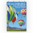 thumbnail image 2 of Healdsburg, California, Sonoma County, Hot Air Balloons (36x54 Giclee Gallery Art Print, Vivid Textured Wall Decor), 2 of 3