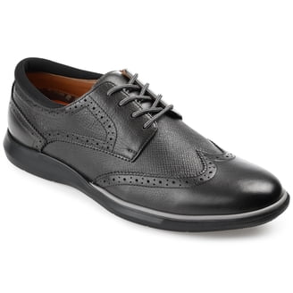 Thomas & Vine Mens Morey Genuine Leather Oxfords Dress Shoes Sz 11 Gray Thomas & Vine Morey Perforated Men main image 2