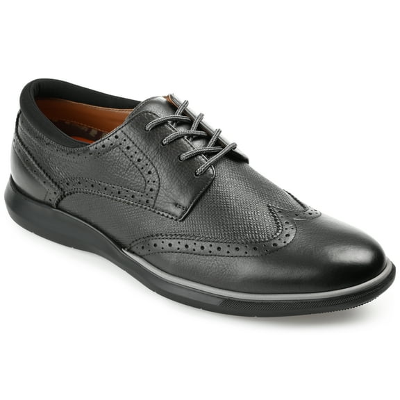 Thomas & Vine Mens Savage Lace-up Embossed Wingtip Derby
