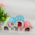 thumbnail image 5 of LAMIRO Hamster Hideout Wooden Gerbil House, Rainbow Bridge Mouse Sports Toy Hamster Cage Accessories for Small Animal Habitat Hamster Guinea-Pig Hedgehog Squirrel, 5 of 7