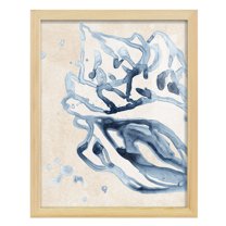 Water Shells II - Framed Print w/glass - Natural Wood