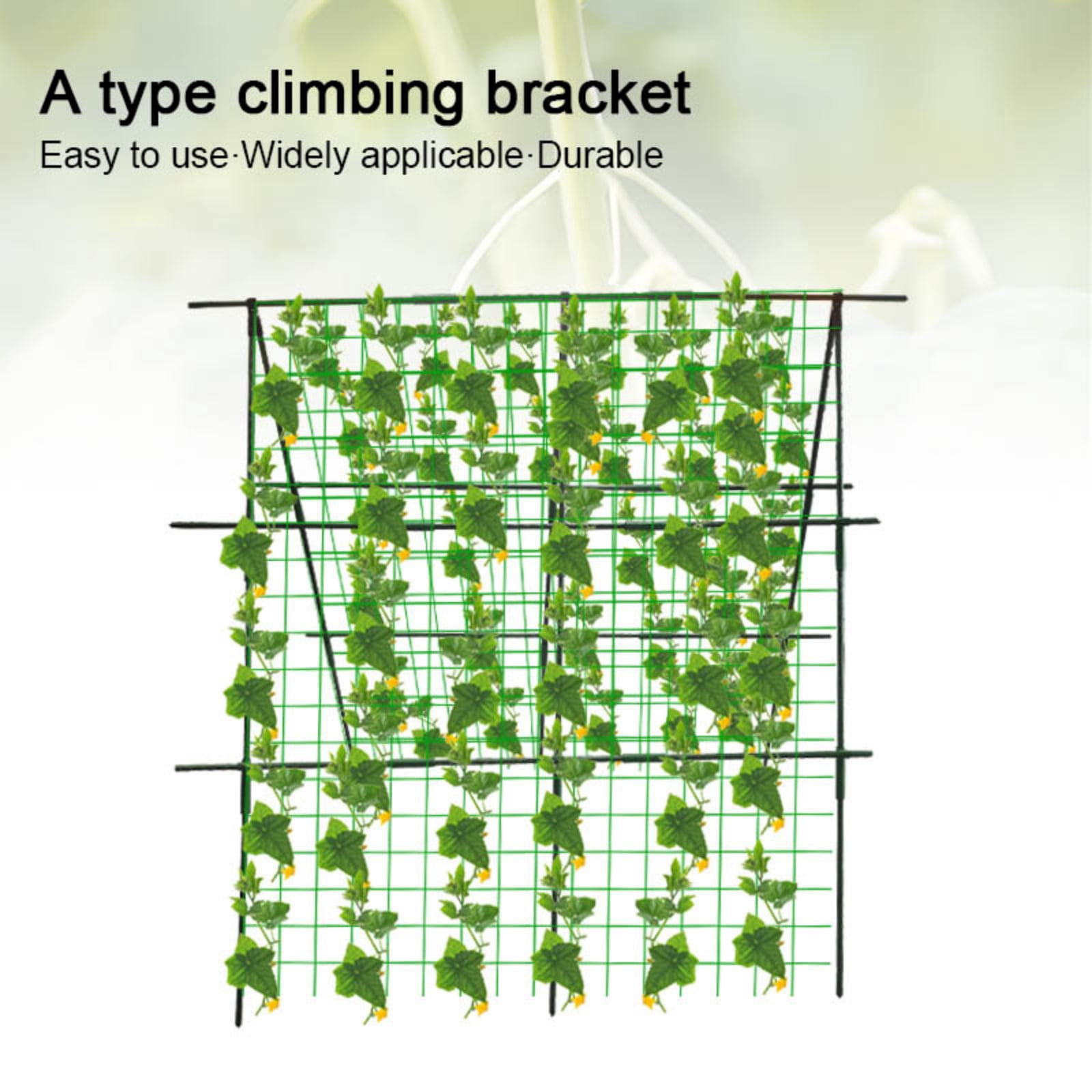 Trellis for Climbing Plants Outdoor, Foldable Garden Arch Trellis Plastic Coated Tube Trellis Net Outdoor Garden Trellis for Melon Gourd Cucumber Tomato Climbing Plants and Flowers