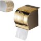 thumbnail image 1 of Porta Rollos Papel De Baño, Soporte De Papel Higiénico Dorado, Porta Papel De Baño Acero Inoxidable con Tapa Impermeable, Soporte para Papel Higiénico De Pared Fácil Instalación, 1 of 4