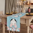 thumbnail image 2 of Table Runners 90 Inches Long Dress Scarves, Easter Bunny Farmhouse Coffee/Dining/Kitchen Table Runner for Living Room, Colorful Eggs Cute Rabbit Blue Country Wooden 13x90 Inch, 2 of 9