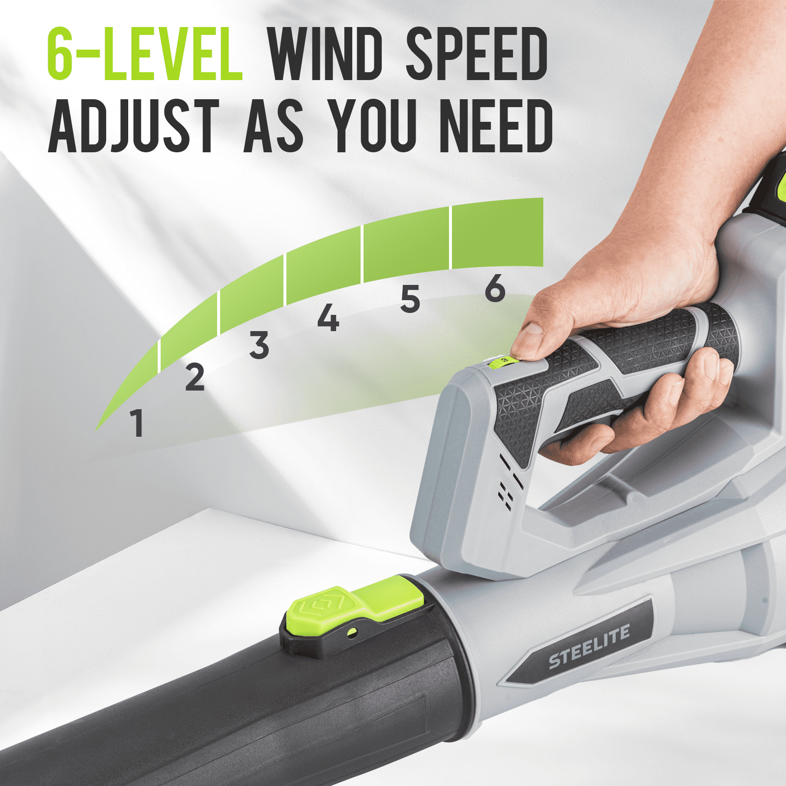 Steelite 21V Cordless Leaf Blower,150 MPH 600 CFM,Electric Leaf Blower with 2 x 2.0Ah Battery Packs and Charger,Lightweight Battery Powered Leaf Blower for Lawn Care, Patio Cleaning