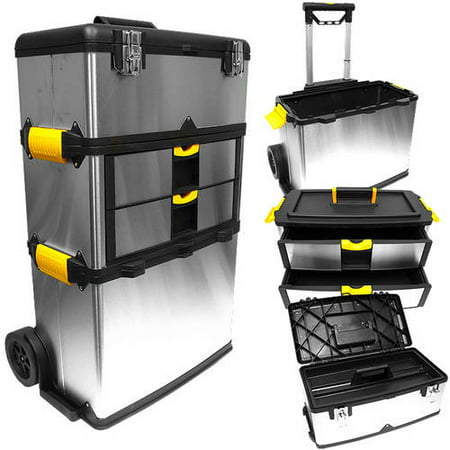 Stalwart Massive and Mobile 3-Part Stainless Steel Tool (Best Tool Chest For The Money 2019)
