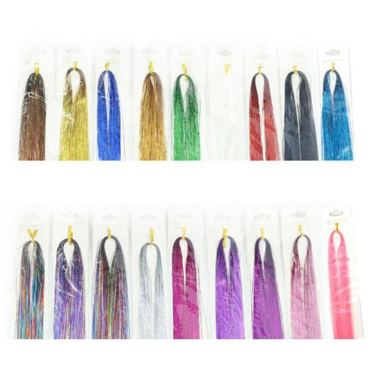 Hair Bun extension Tinsel 200Pcs Rings Beads for Styling Women