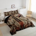 thumbnail image 3 of Castle Fairy 3-Piece Full Size Comforter Set, Barn Door and Star Western Print, 3 of 8