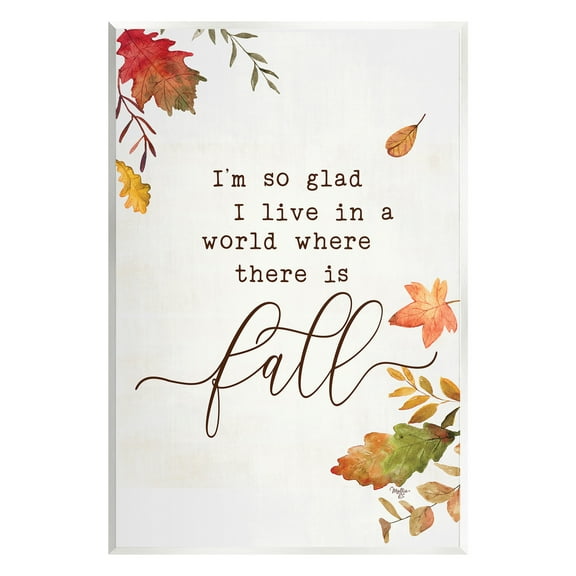 Stupell Industries A World With Fall Botanical & Floral Painting Unframed Art Print Wall Art, 10 x 15