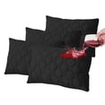 thumbnail image 1 of Amorosa 4 Piezas Fundas de Almohadas Impermeable de Triple Capa Funda de Almohada Sofá Transpirable Protector de AlmohadaI Lavable Máquina para Hogar Hotel Negro Estándar-50*80cm, 1 of 8
