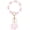 Flower - Pink, variant on Silicone Beaded Bangle Key Ring With Butterfly Pendant Wristlet Bracelet Keychain For Women Girls