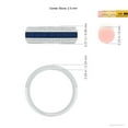 thumbnail image 5 of ANGARA Natural 1.1 Ct Square Sapphire & Diamond Half Eternity Band in 14K White Gold for Women (Size-2.5mm) | September Birthstone, Anniversary, Jewelry Gift for Women | Natural Sapphire Ring, 5 of 10