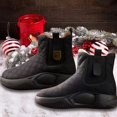 thumbnail image 1 of Botas de Nieve para Mujer, Zapatos Antideslizantes, Botas Desnudas Resistentes Al Agua con Forro Suave Informal, Botines Cómodos para Excursionistas, negro Salvador botas de nieve, 1 of 10