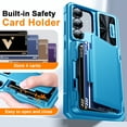 thumbnail image 7 of Vizvera for Samsung Galaxy S25 Plus Wallet RFlD Cards Holder,Camera Control,Camera Cover,Rugged Shockproof Silicone Protective Phone Case-Light Blue, 7 of 7