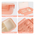 thumbnail image 4 of Box Lunch Con Topper Y Cubiertos Capacidad 1100ml+lunchbolsa Rosa, 4 of 5