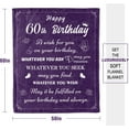 thumbnail image 6 of 60th Birthday Gifts for Women Sister, Happy 60th Birthday Decorations, Gifts for Women Birthday Unique, Women Wife Birthday Gift Ideas, 60th Purple Throw Blanket 50x60, 6 of 6