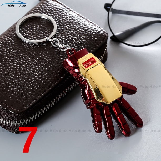 Llaveros Marvel DC The Avengers Iron Man Spiderman Capitán América Liga De La Justicia Moda Gao Jiahui unisex