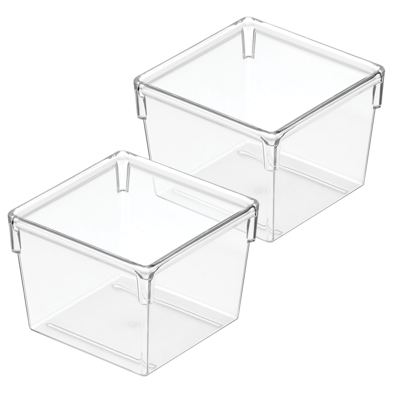 mDesign Plastic Stackable Kitchen Drawer Storage Organizer Tray