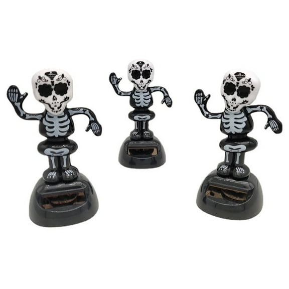 Zeiwohndc Funny Skeleton Bobbleheads for Home Party Auto Ornaments Decor Pack of 3