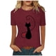 thumbnail image 1 of Blusas y camisas con estampado floral de cuello redondo y manga corta informales con estilo para primavera y verano para mujer OAVQHLG3B Store  lin121212, 1 of 4