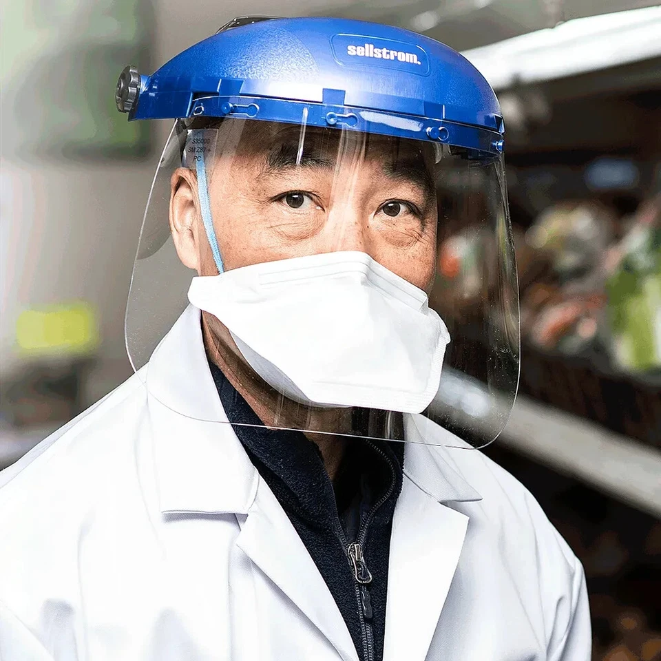 CIRCLE- Full Face Safety Shield Flip Up Visor Tool Mask Clear Glasses Eye Protection