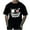 Black, variant on WREESH Halloween T-Shirts Summer Fashion Casual Men's Round Neck Printed T-Shirt Top Black