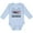 AE-Light Blue, variant on Inktastic Pawtriotic with French Bulldog  in American Flag Sunglasses Boys or Girls Long Sleeve Baby Bodysuit