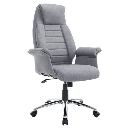 HOMCOM High Back Fabric Executive Office Chair - Light