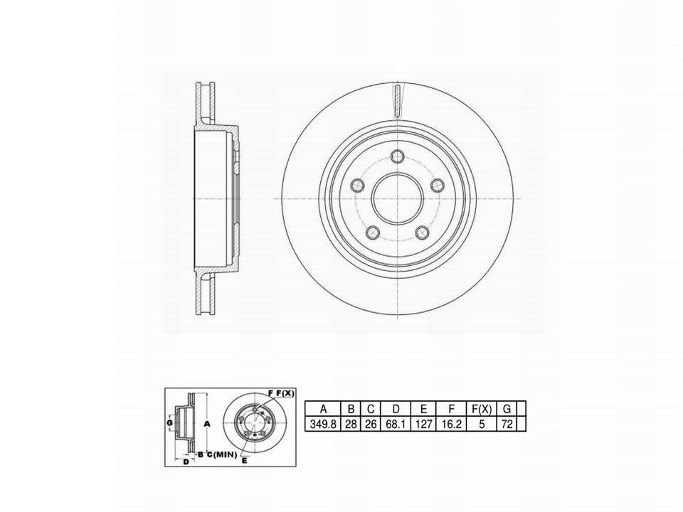 Winstop Brake Rotor, Rear WS246367, Jeep Grand Cherokee 2010-2006