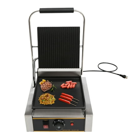 Miumaeov Commercial Sandwich Panini Press Grill Electric Hamburgers Maker Machine 110V