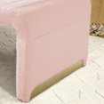 thumbnail image 7 of 47.2'' Width Ottoman Bench, Modern Upholstered Sherpa Fabric End of Bed Bench, Shoe Bench Footrest Entryway Bench Coffee Table for Living Room Bedroom, Pink, 7 of 7