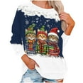 thumbnail image 6 of Christmas Sweatshirts for Women Round Neck Shirts Fashion Christmas Funny Printed Blouses Long Sleeve Sweaters Casual Xmas Holiday Pullover Tops, 6 of 6