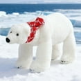 thumbnail image 2 of Scarf Polar Bear Stuffed Animal Plush Lifelike Soft Cute Polar Bear Plush Toy Pillow Fashion Decor Gift, 2 of 4