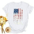 thumbnail image 5 of Womens 4Th of July Summer T-Shirts Round Neck Short Sleeve Tops American Flag Printed Tunic Tops Pullover Sweater Blouses Patriotic T-Shirts Retro Dressy Tops Shirt Going Out Beach Clothes, 5 of 5