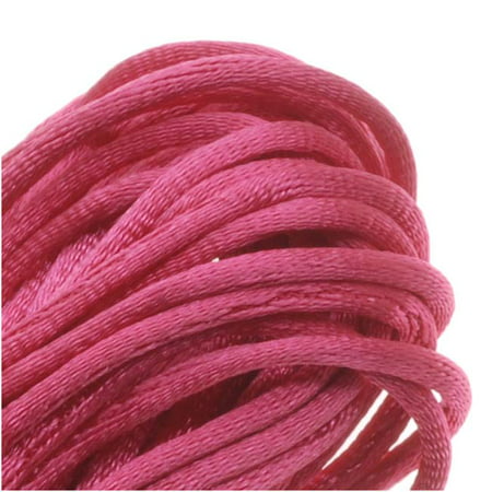 Rayon Satin Rattail 1mm Cord - Knot & Braid - Hot Pink (6