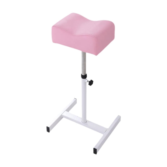 Pedicure Manicure Footrest, altura ajustable, reposapiés de las piernas, resistente soporte de heces de belleza para uñas para spa, salón, equipo de Rosa