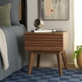 thumbnail image 2 of SAFAVIEH Esma Modern 1 Drawer Nightstand,Walnut, 2 of 13
