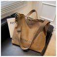 thumbnail image 3 of Bolso de lona UICIOP para mujer, casual, bandolera, café, 3 of 7