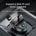 thumbnail image 4 of ZHAOCHENG Transmisor FM Bluetooth, Bluetooth V5.0 Dual USB Auto y adaptador QC3.0 compatible con disco U, 4 of 5