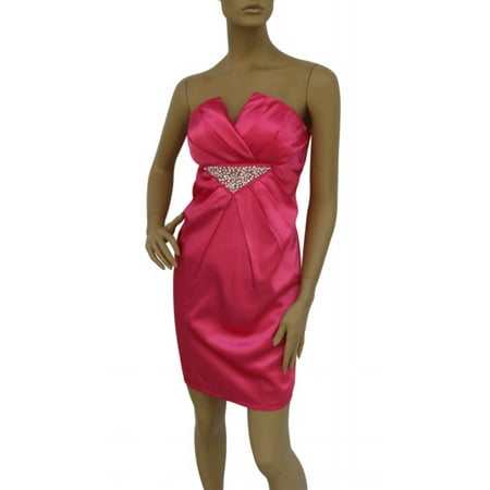Clearance Sale Pink Strapless Beaded Cocktail Formal Dress - (The Best Cocktail Dresses)