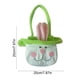 thumbnail image 3 of Bolsa de caramelos Conejo de Pascua 7,9 x 7,9 pulgadas – Diseño de cara de conejo de tela suave con orejas, asa larga – Cesta de búsqueda de huevos de Pascua, bolsa de regalo para fiestas, decoración, 3 of 6