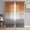 Gray Orange, variant on Sheer Curtains 96 Inches Long 2 Panels Set for Living Room, Red Gray Black Semi Sheer Curtains for Windows, Vintage Country Gradient Wooden Grain Voile Window Treatments Rod Pocket Curtain