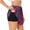 Black, variant on Colorful Snake Print Women's Running Double Layer Shorts High Waisted with Pockets Elastic Yoga Workout Athletic Gym Sports