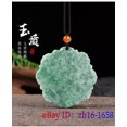 thumbnail image 3 of K-KED Burmese Jade Lotus Pendant Delicate Jewelry Necklace Jadeite Natural Green Emerald, 3 of 6