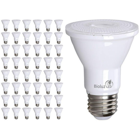 48 Pack PAR20 LED Bulb 75W Replacement 90 CRI Indoor / Outdoor Dimmable Spot Light Bulb by Bioluz LED UL Listed CEC Title 20