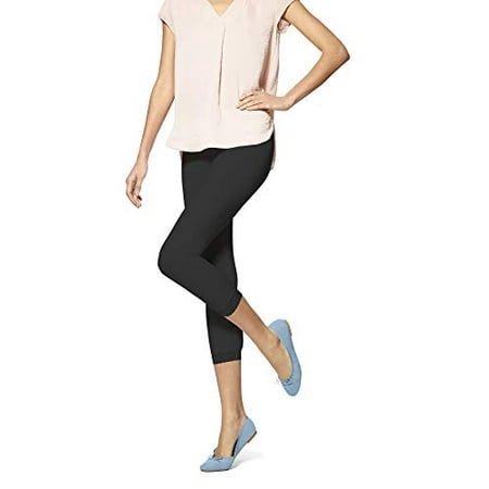 

No Nonsense Women s Cotton Pop Capri with Lace Black Small