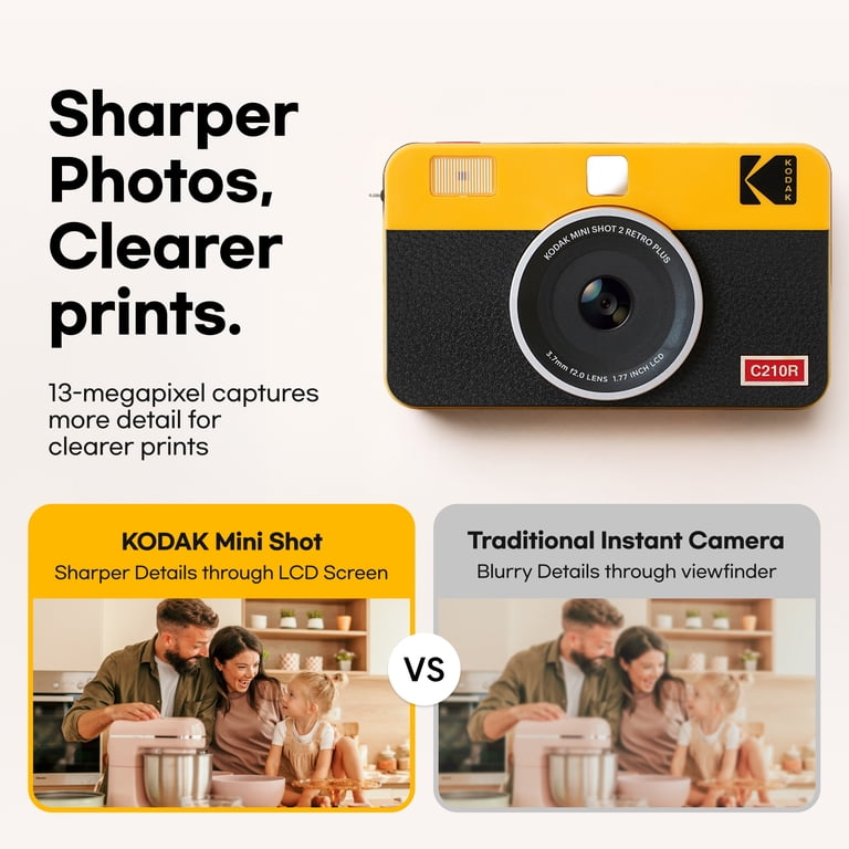 KODAK Mini Shot 2 Retro Digital 4PASS Instant Camera & Photo