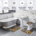 thumbnail image 6 of Summer Flower Bathroom Rugs Set Country Sunflower Wood Grain Non Slip Absorbent Soft Bath Mats 3 Piece Set with Bathroom Rug, U-Shaped Floor Mat, Toilet Seat Cover Large Size, 6 of 9