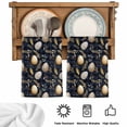 thumbnail image 5 of Vintage Easter Eggs Kitchen Towels Set of 2, Spring Botanical Leaves Black Absorbent Dish Towels for Kitchen, Microfiber Hand Towel, Quick Drying Tea Towel for Cleaning Decorative Dishcloths, 5 of 7